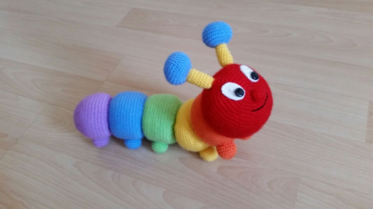 Crochet Rainbow Caterpillar by OAK Charity