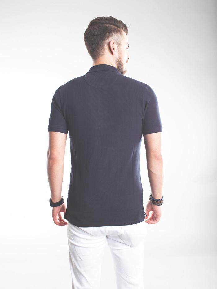 Slim Fit Pique Polo Shirt - Black