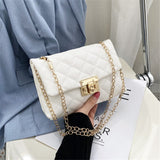 Small shoulder bag with chain strap White