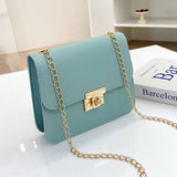 Small shoulder bag with chain strap Blue