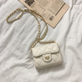 Faux Leather Mini Crossbody Bag White