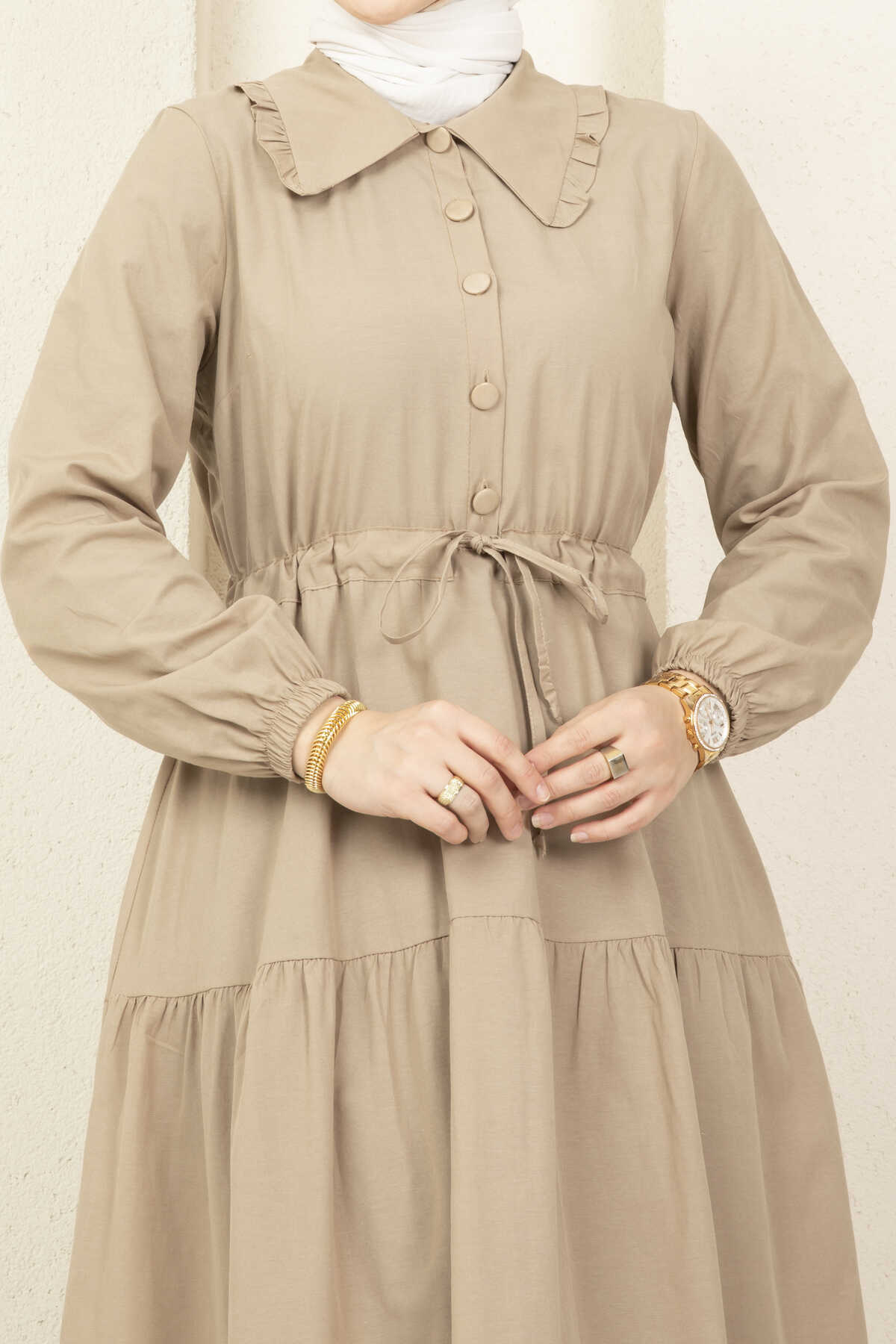 Baby Collar Buttoned Dress