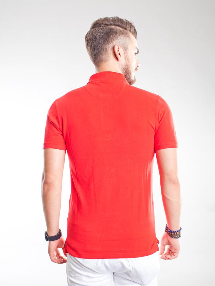 Slim Fit Pique Polo Shirt - Fiesta Red