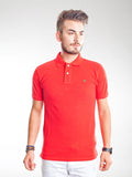 Slim Fit Pique Polo Shirt - Fiesta Red